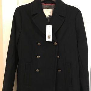 Banana Republic Double Breasted Wool Navy Peacoat